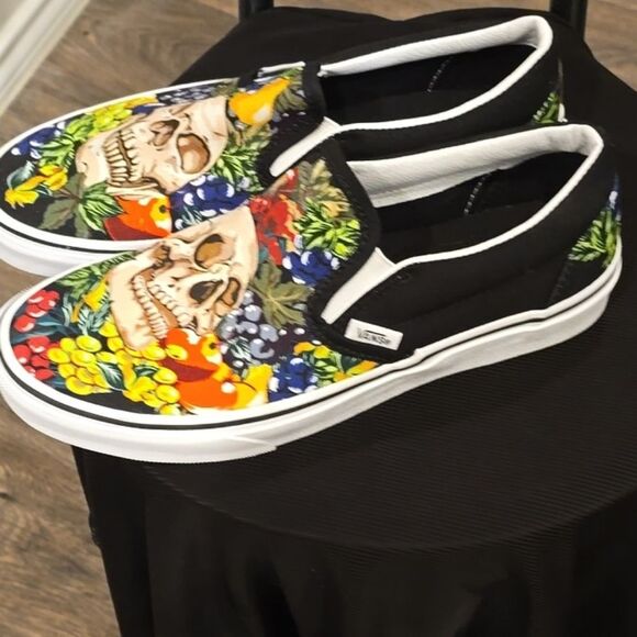 Vans Slip-On Fruit Skull Skate Shoes - Picture 8 of 10